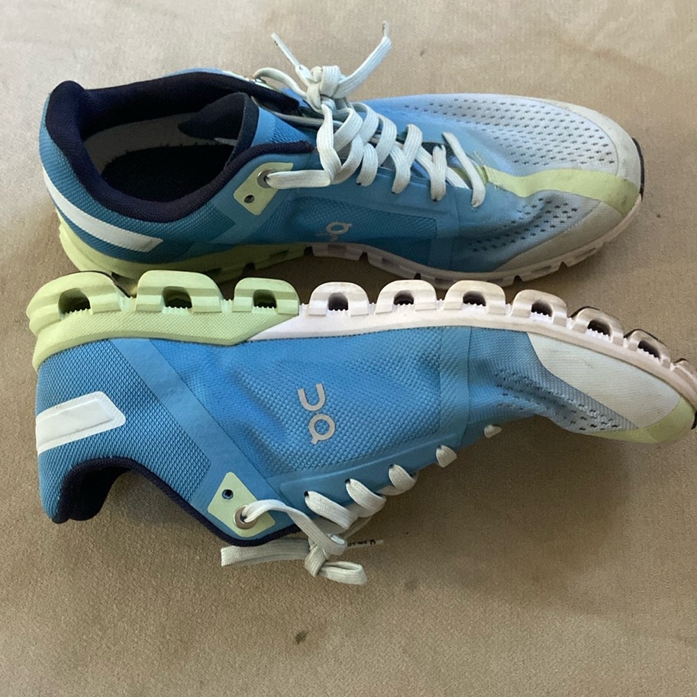 OnCloud Shoes - Blue/Green worn only to gym, never outside
